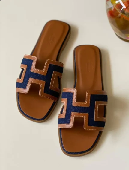 Hermes Oran Navy and Tan H